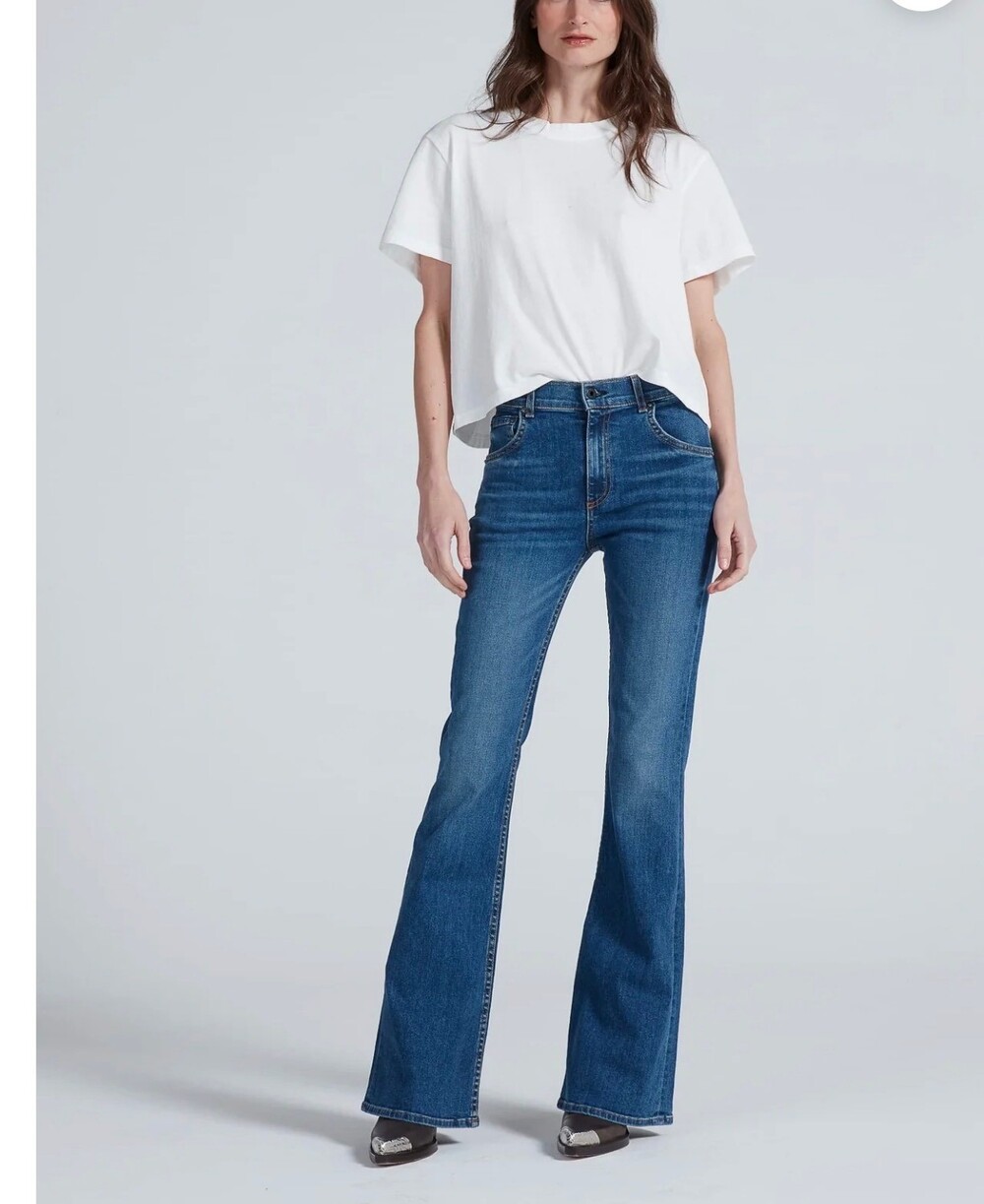 ASKA NY bond street Flared Jeans Blue Denim Size 28 Women's